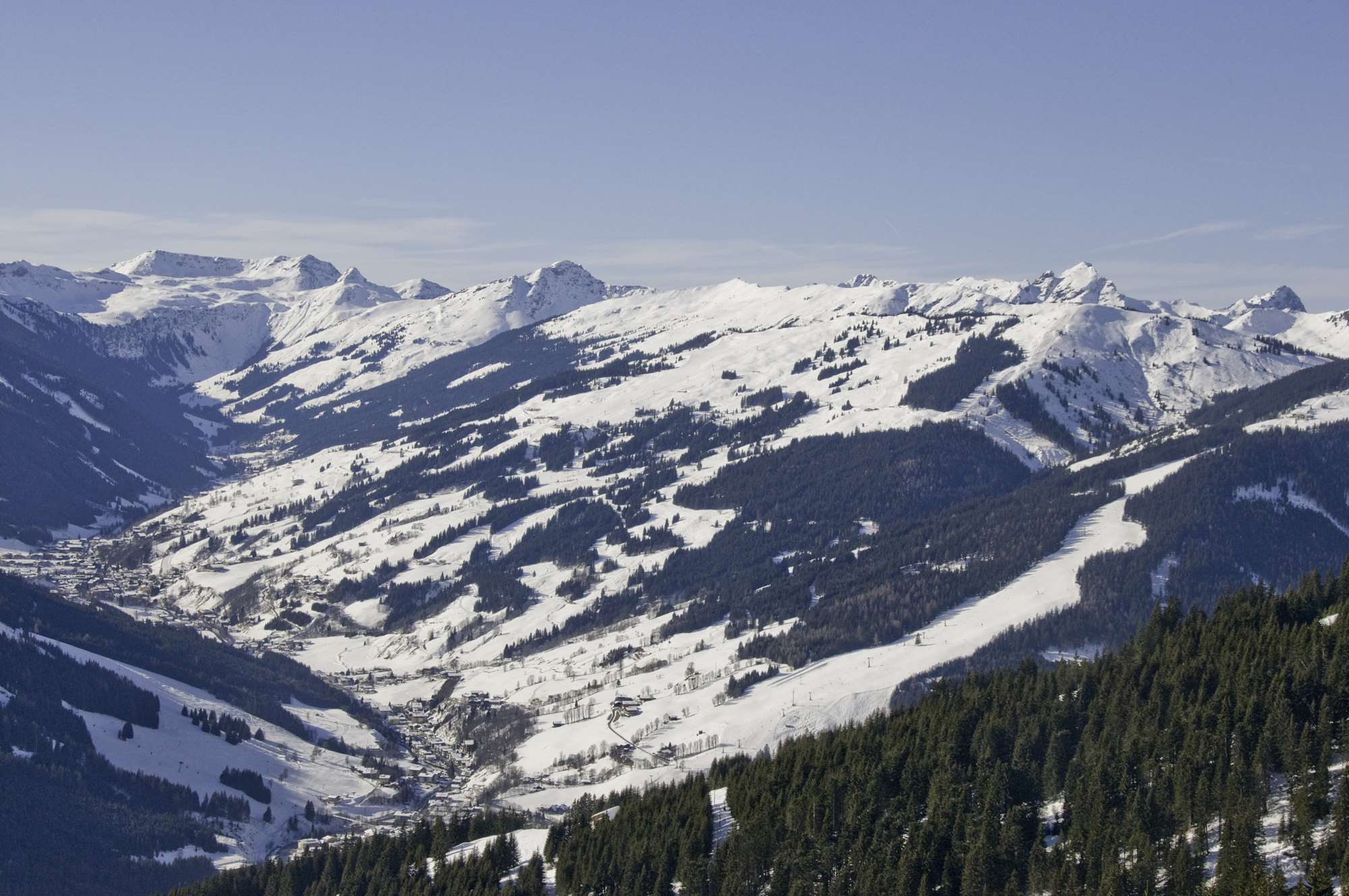 View of the Saalbach valley
