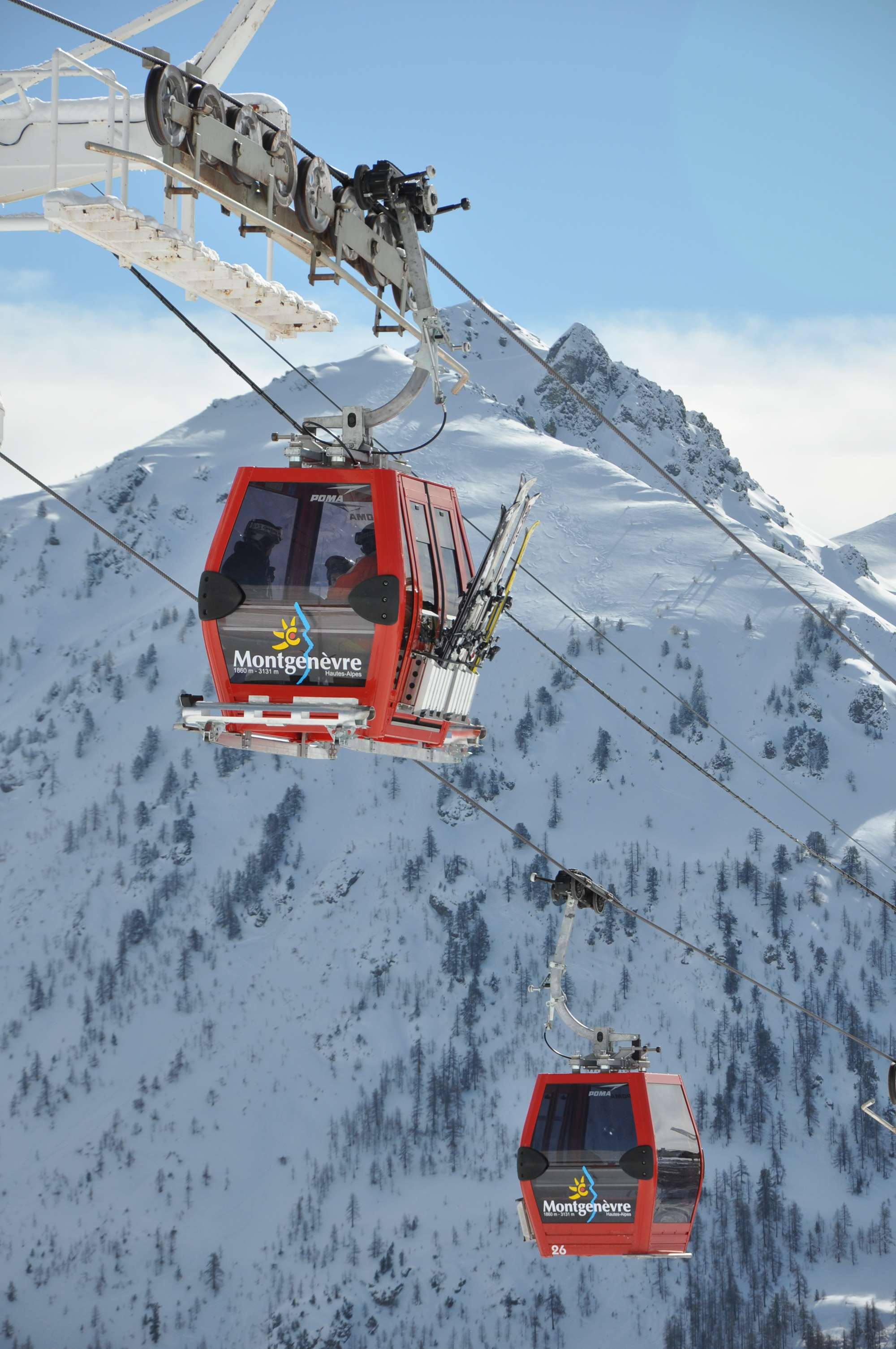 Gondola lift in Montgenevre