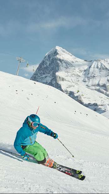 Skiing in Wengen