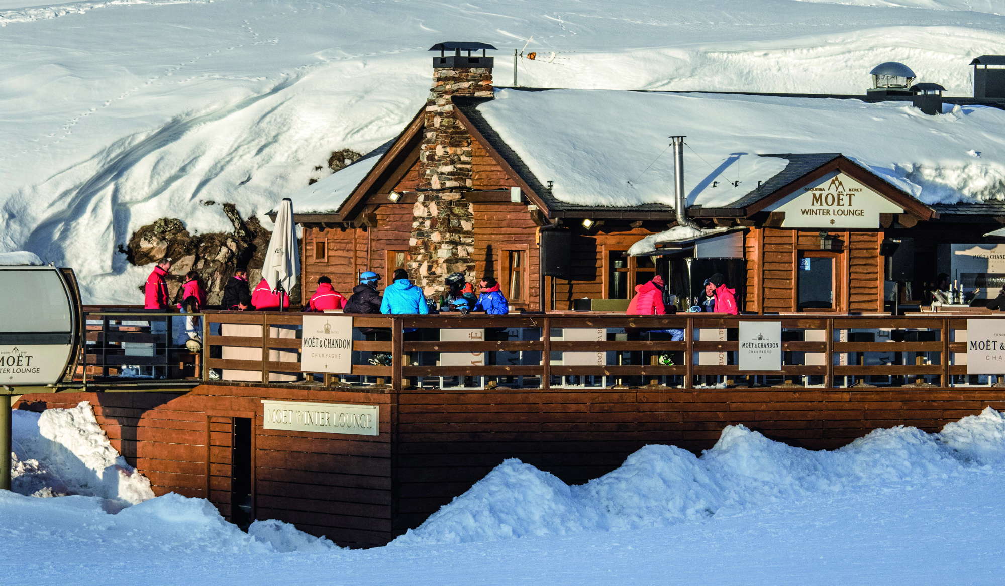 in Baqueira The Moet champagne bar in Baqueira