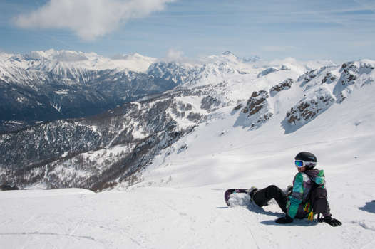 in Serre Chevalier The view down to Villeneuve