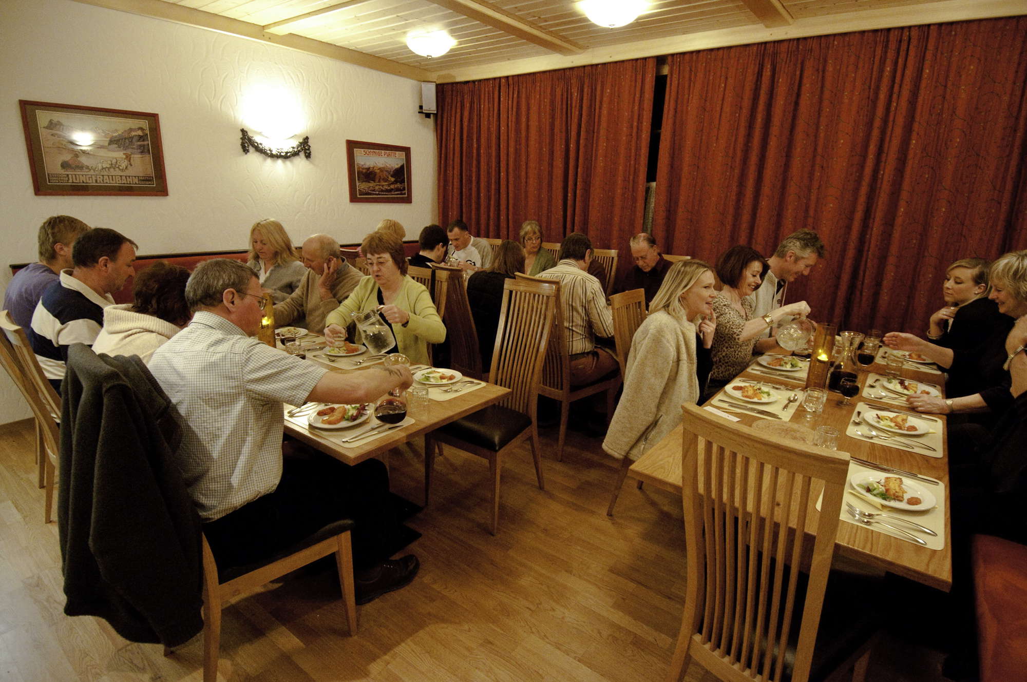 in Lauterbrunnen Dining at the Chalet-Hotel Rosa Lauterbrunnen