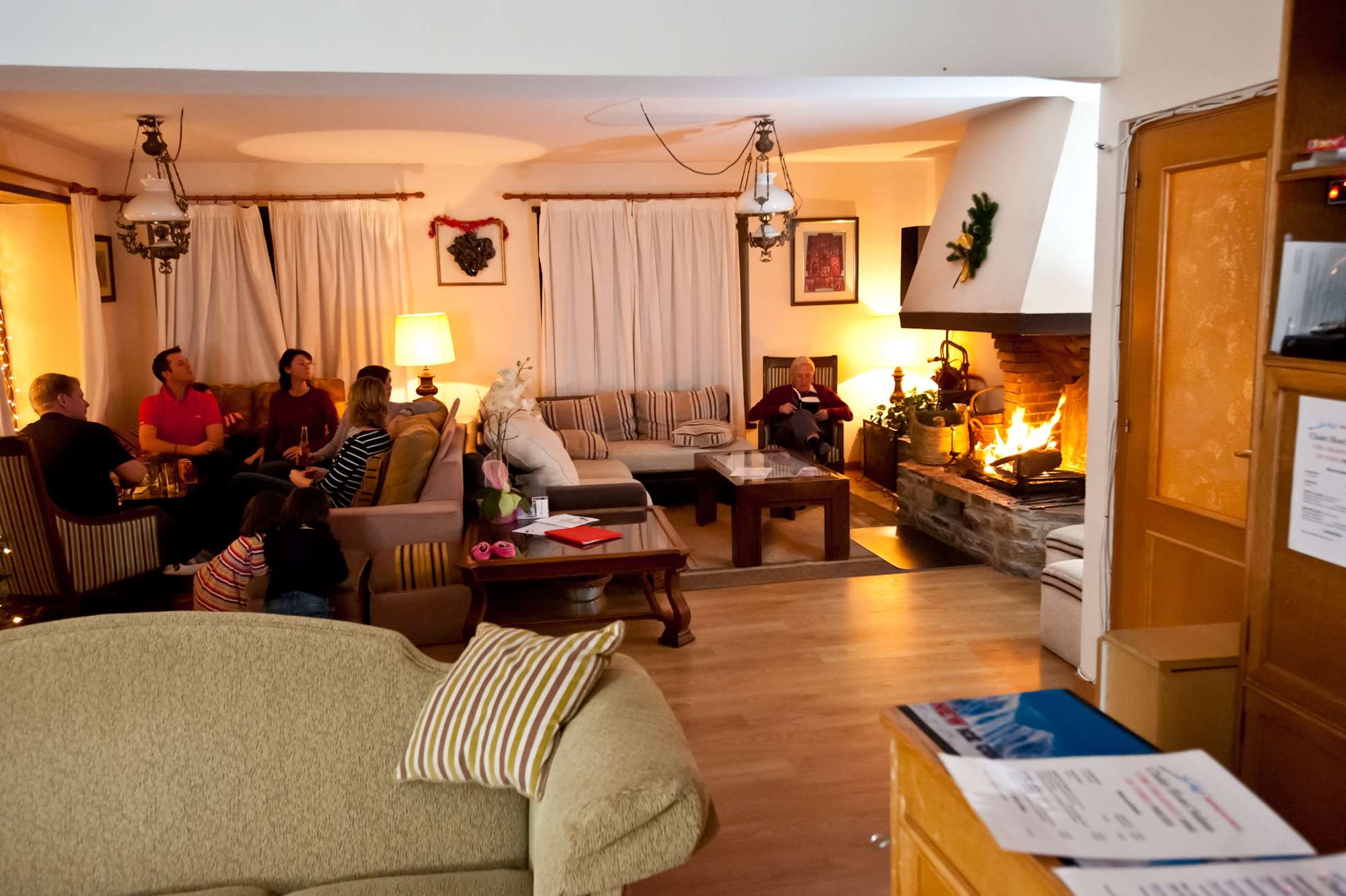 The lounge in the Chalet Salana in Baqueira