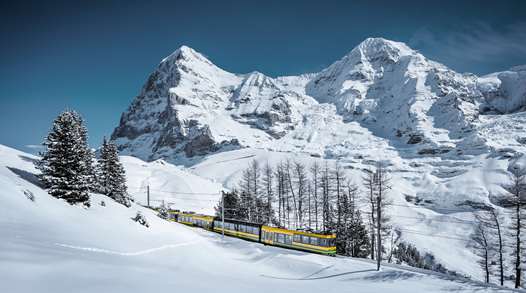 The mountain train to Wengen
