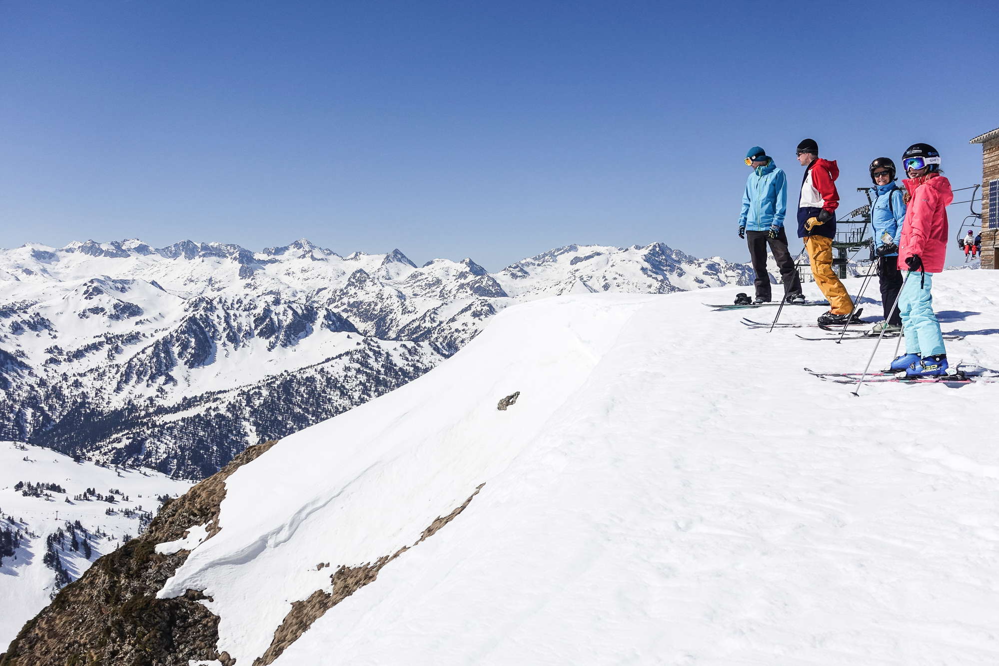 in Baqueira Admiring the view in Baqueira