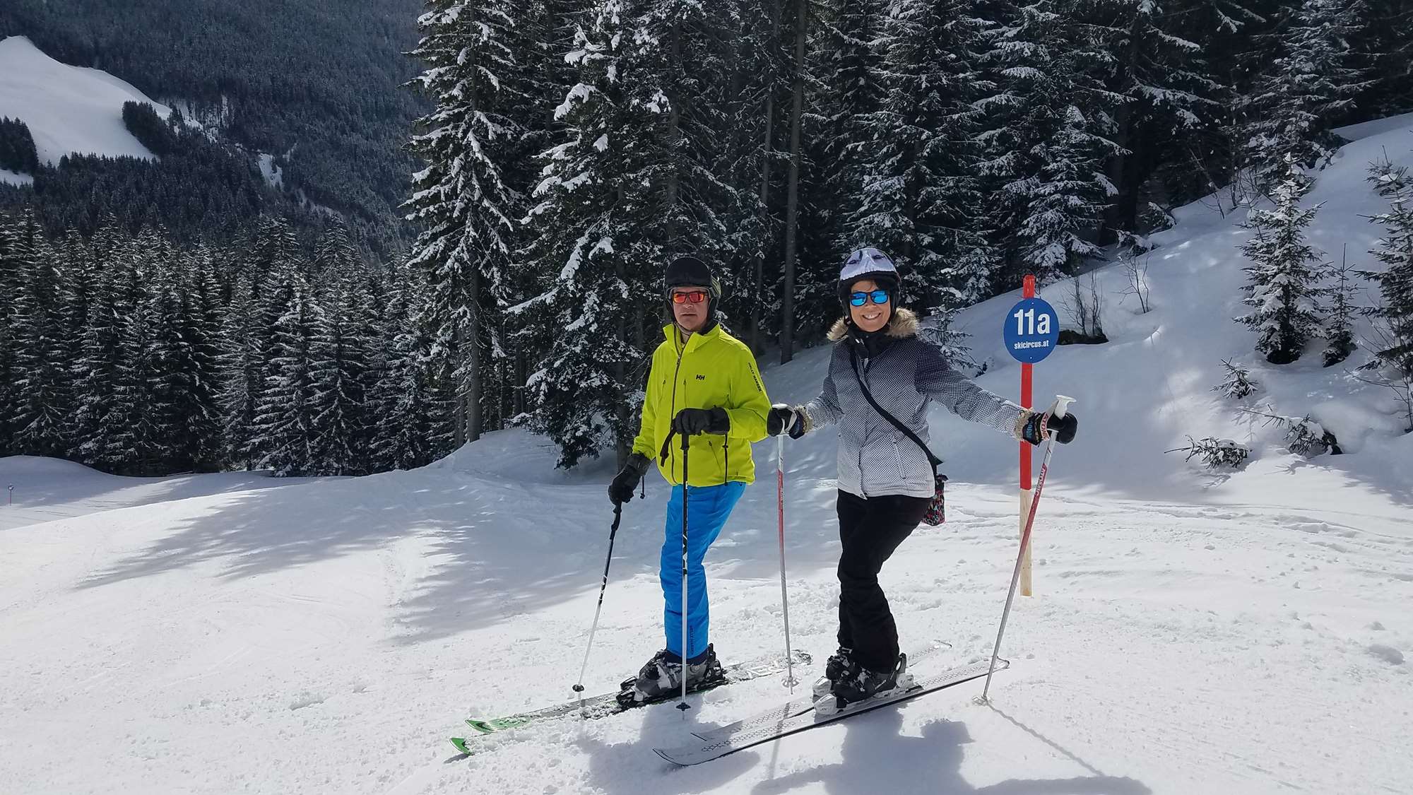 Skiing in Saalbach