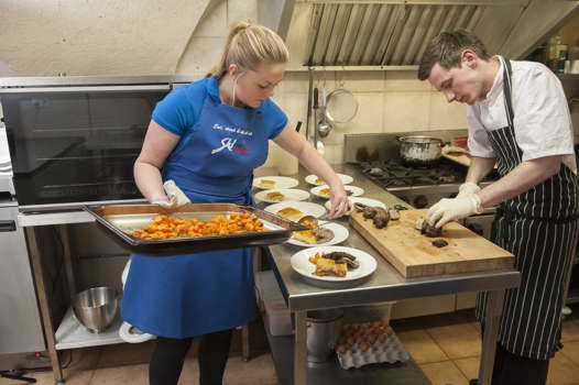 in Serre Chevalier Dinner preparation in the Chalet Charlotte