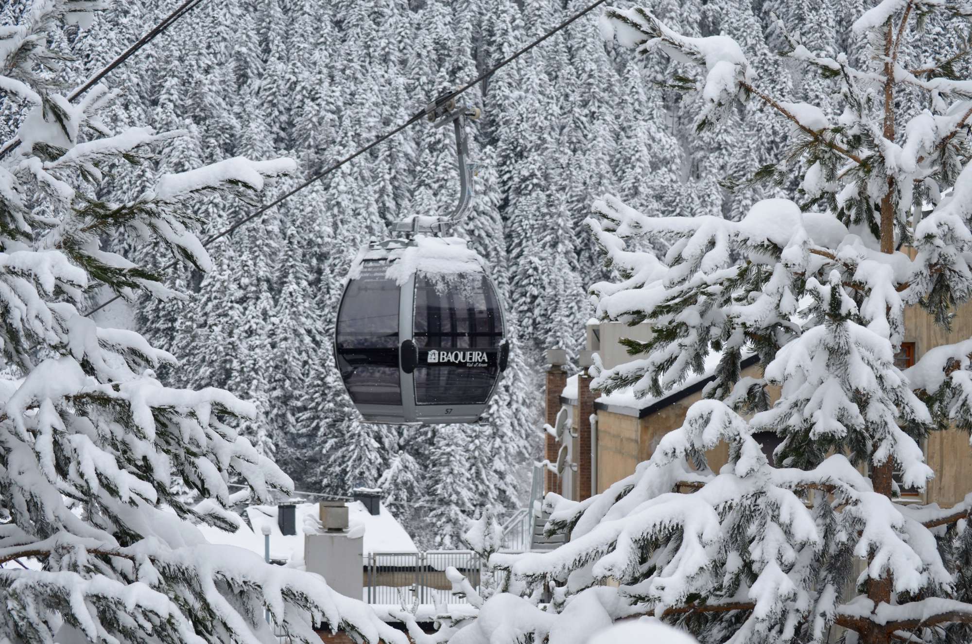 in Baqueira The gondola lift in Baqueira
