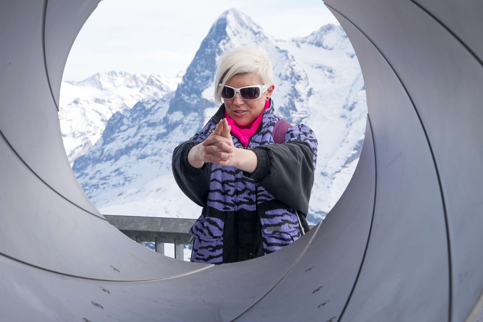 Playing James Bond on the Schilthorn