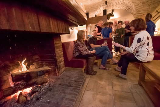 The lounge in the Chalet-Hotel Charlotte