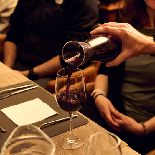 Taken 27 Nov 2024 in Tignes Red table wine for ski miquel