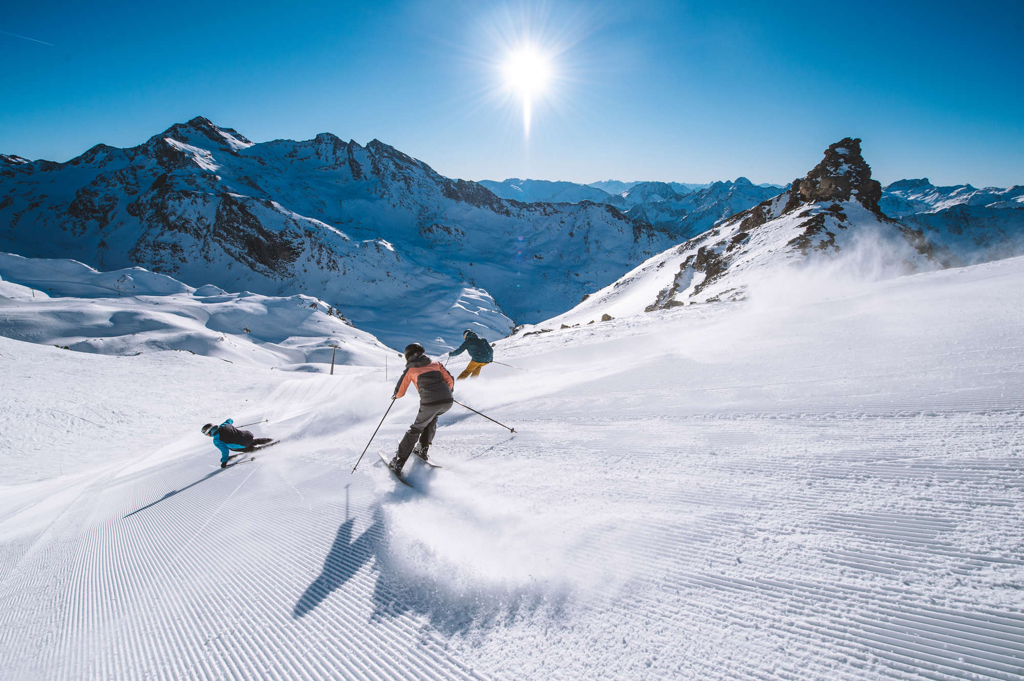 Ski Piste Amis Hiver Combe Rosael 